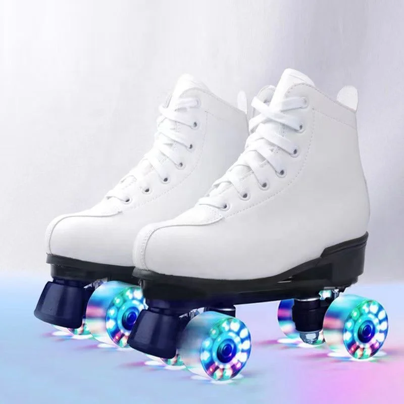 YSMLE Adult Hottest Custom Professional Rental 4 Wheels Non-adjustable Quad Skate Boots