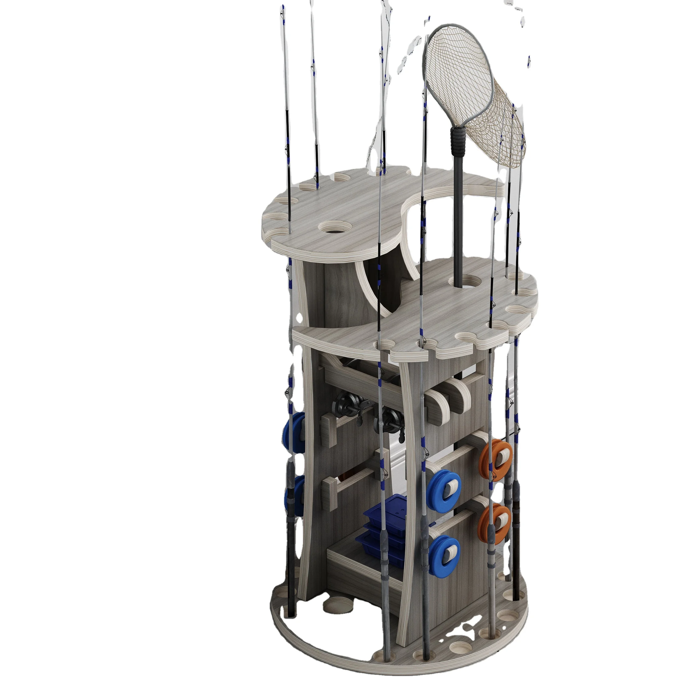 Дизайнерская мебель без винтов, доступны разные цвета, круглая деревянная стойка для удочек