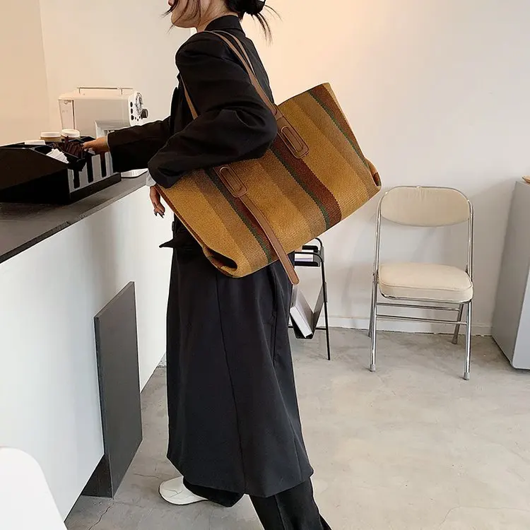 2022 UHP women large famous brand canvas beach tote bag big capacity purse handbags ladies luxury hand bags