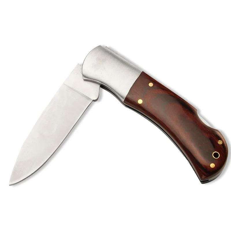 2022 популярный наружный охотничий складной карманный нож с цветной деревянной