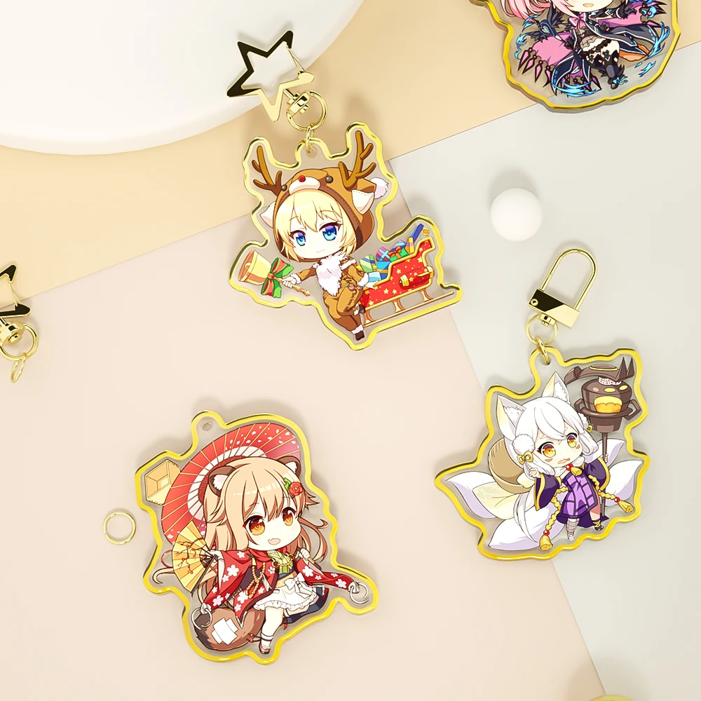 Wholesale Printed Clear Acrylic Keychain Laser Cut Acrylic Key chain Anime Figure Custom Kids Key Chain Acrylic Keychain