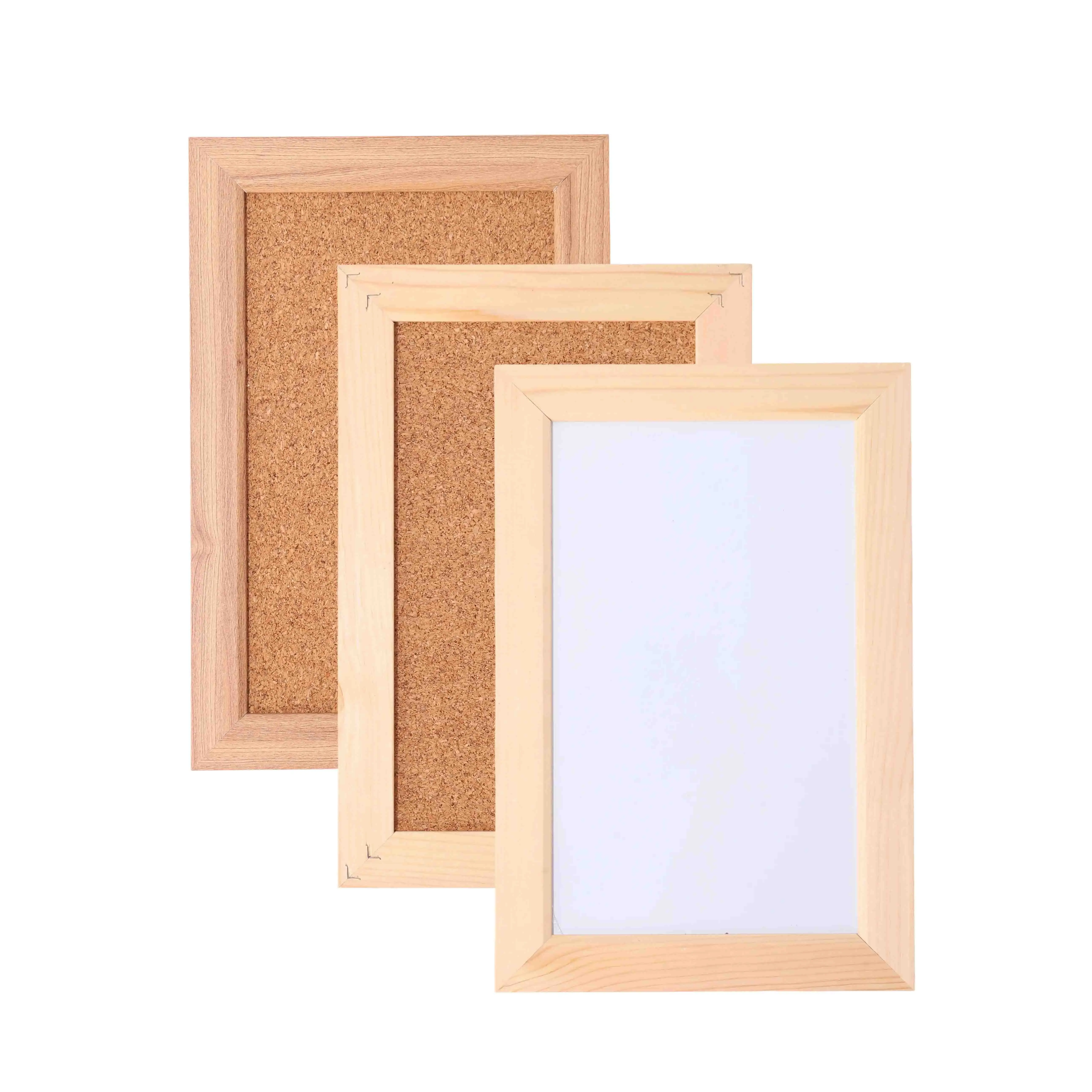 Small Pin Cork Bulletin Board Wood Framed Bulletin Boards with Linen