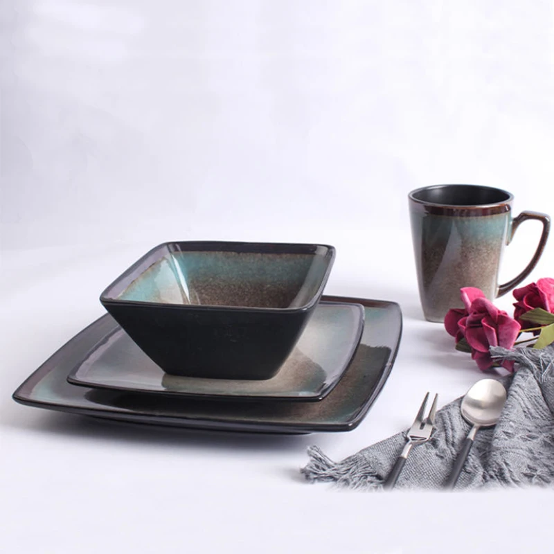 Modern Ceramic Popular Reaction Glaze Dinnerware Sets