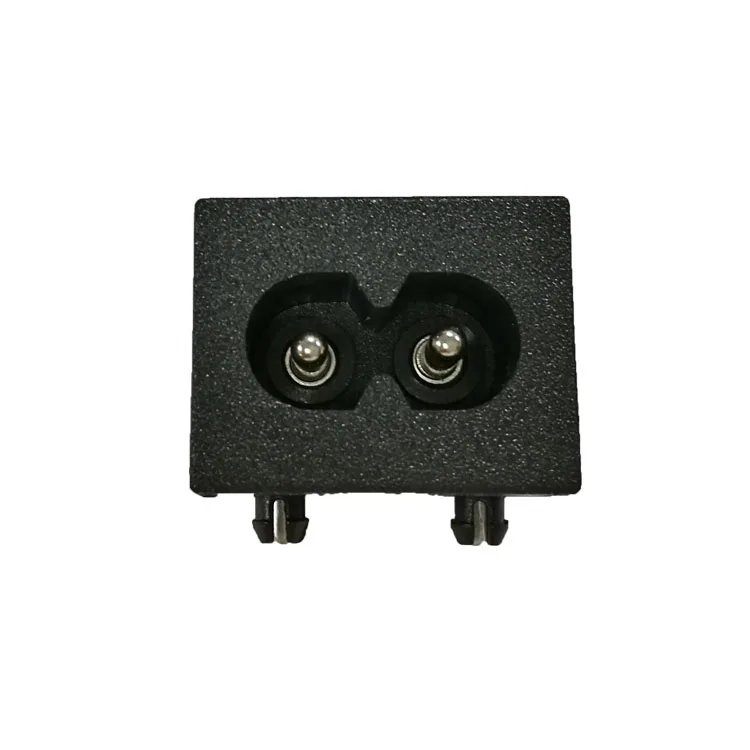 iec 60320 c8 2 pin pcb mount 110v male plug inlet ac power socket