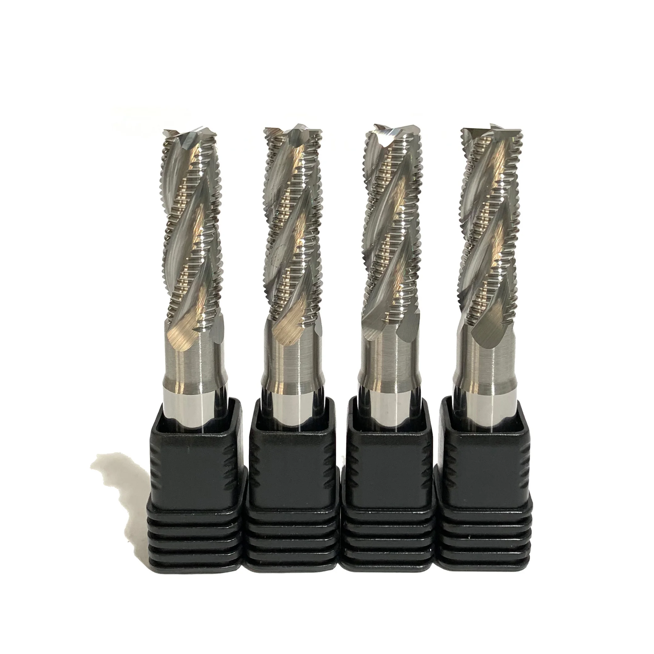 
Solid Carbide Hard Metal 4 Flute CNC Roughing Milling Cutter Carbide Rough End Mill 