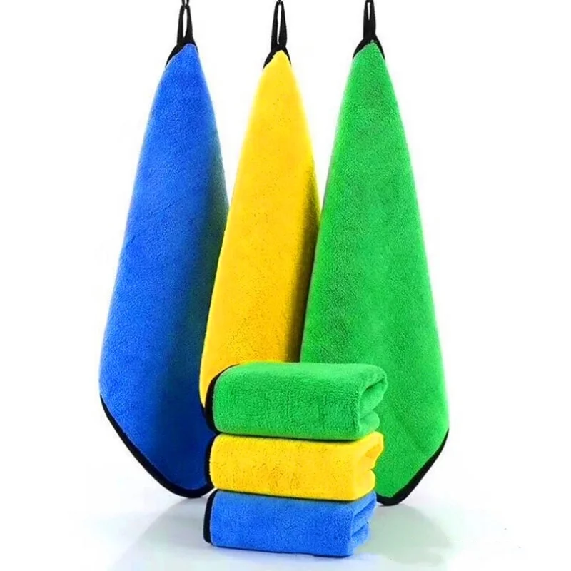 Factory Price Coral Fleece Wash Microfiber Cloth Car Cleaning Microfiber Towel Car Drying Absorbent Towel 400GSM