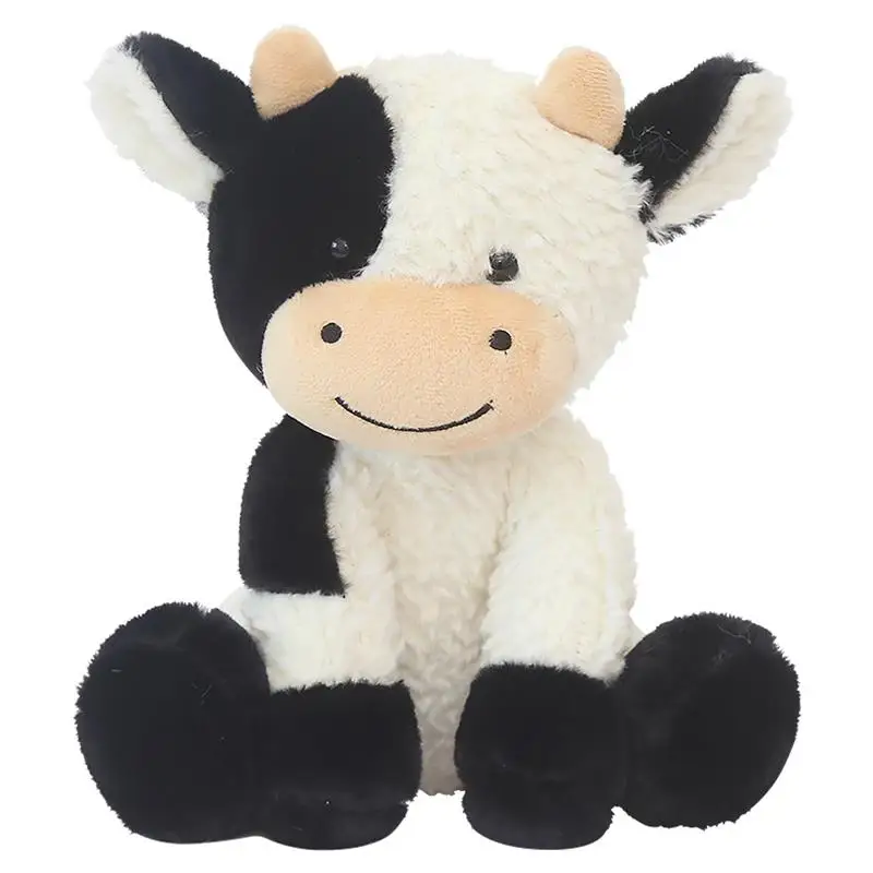 Design White Stuffed Soft Mini Mascot Pillow Stuffy Cattle Cute Baby Funny Cow Plush Animal Toy Doll