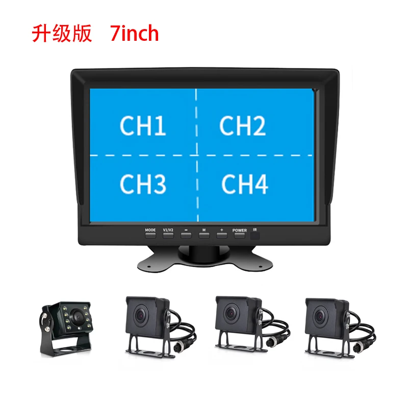 10 inch Truck monitor recorder  360 surround bird view camera parking system black box