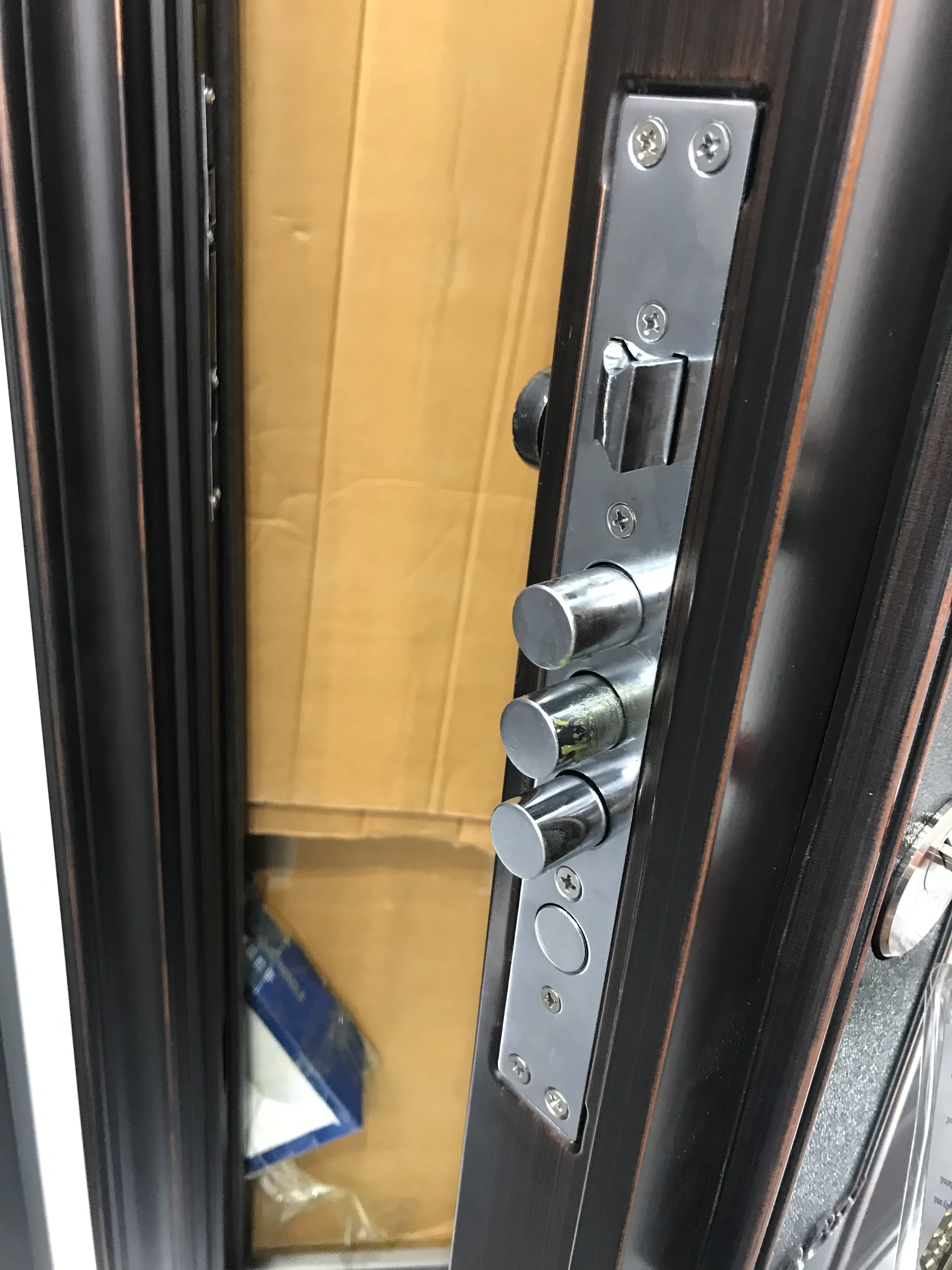 Hot Sale Asia Style Manufacture Interior Front Double Swing Copper Anti-theft Lock Handle Door for Houses