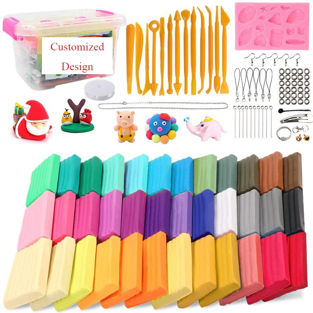 Аксессуары для изготовления ювелирных изделий, полимерная глина, 36 цветов, печь, испечь, глина для моделирования с инструментами для скульптурирования, Набор для творчества для детей