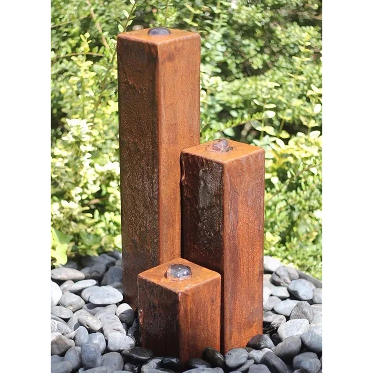 
New trend oriental garden pond decorations corten steel pool wate fountains and waterfalls 