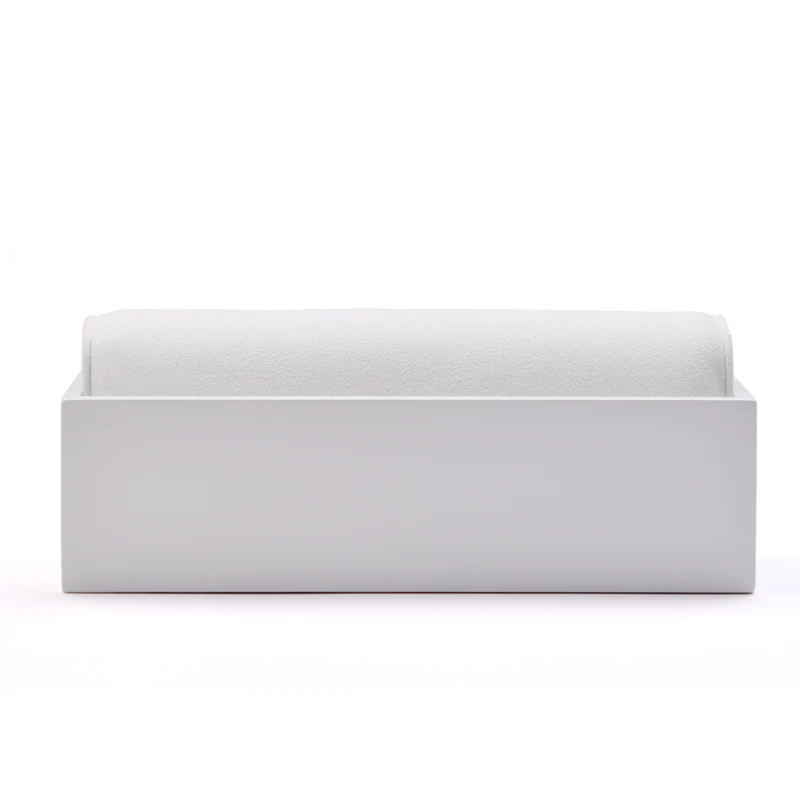 
Newest Solid wood tray white lacquer with Microfiber pillow for Watch Bracelet Bangle Storage Exhibitor Wooden display trays 