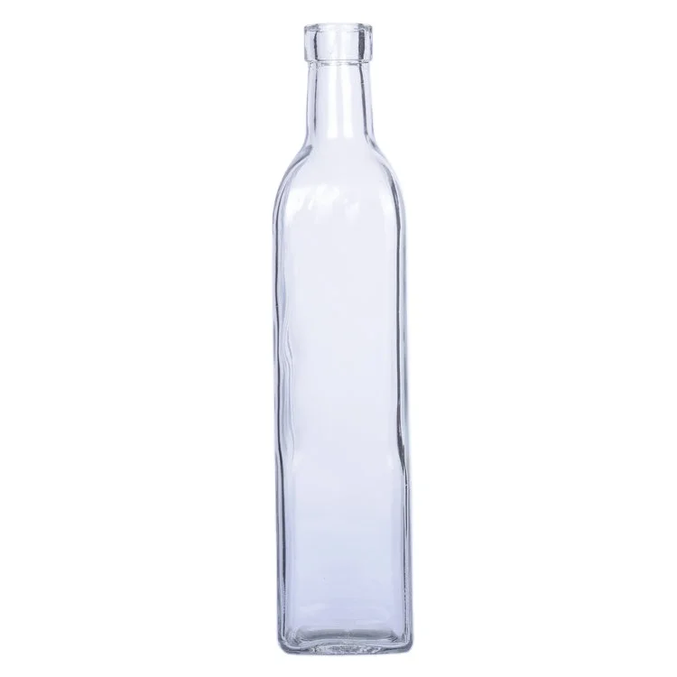 
250ML 500ML Square Clear Olive Oil Glass Bottle With Dispenser 