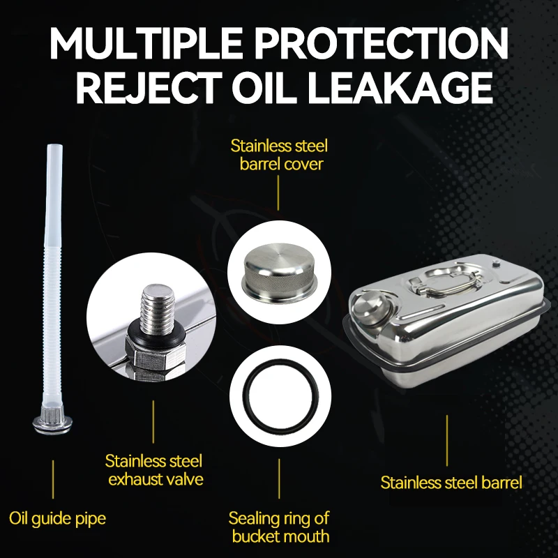 20L Gasoline Petrol Oil Kerosene Army Type Container Jerry Can