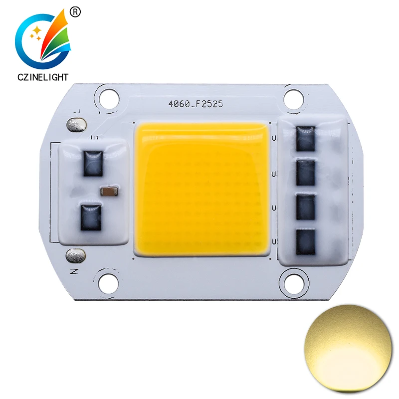 50 шт./пакет Czinelight 220 В 4060 прямоугольные лампы Cob 110 высокое напряжение свободный привод 20 Вт полный спектр