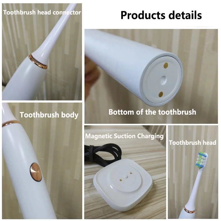 Hot Sell Travel Portable Waterproof IPX7 Electric Toothbrush Rechargeable Sonic Electric Automatic Toothbrush