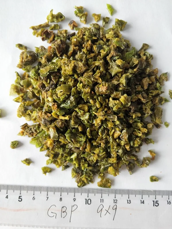 Pure Natural Dehydrated Green Paprika /Dried Green Bell Pepper with ISO/HACCP Certificate