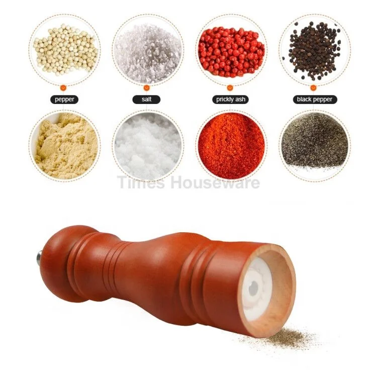 
Manual mills wood pepper herb grinder 