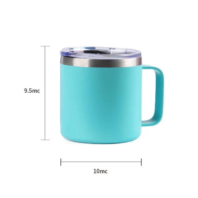 Topnovo Portable Stainless Steel Coffee Mug Warmer 12oz Double Wall Travel Coffee Mug with Handle