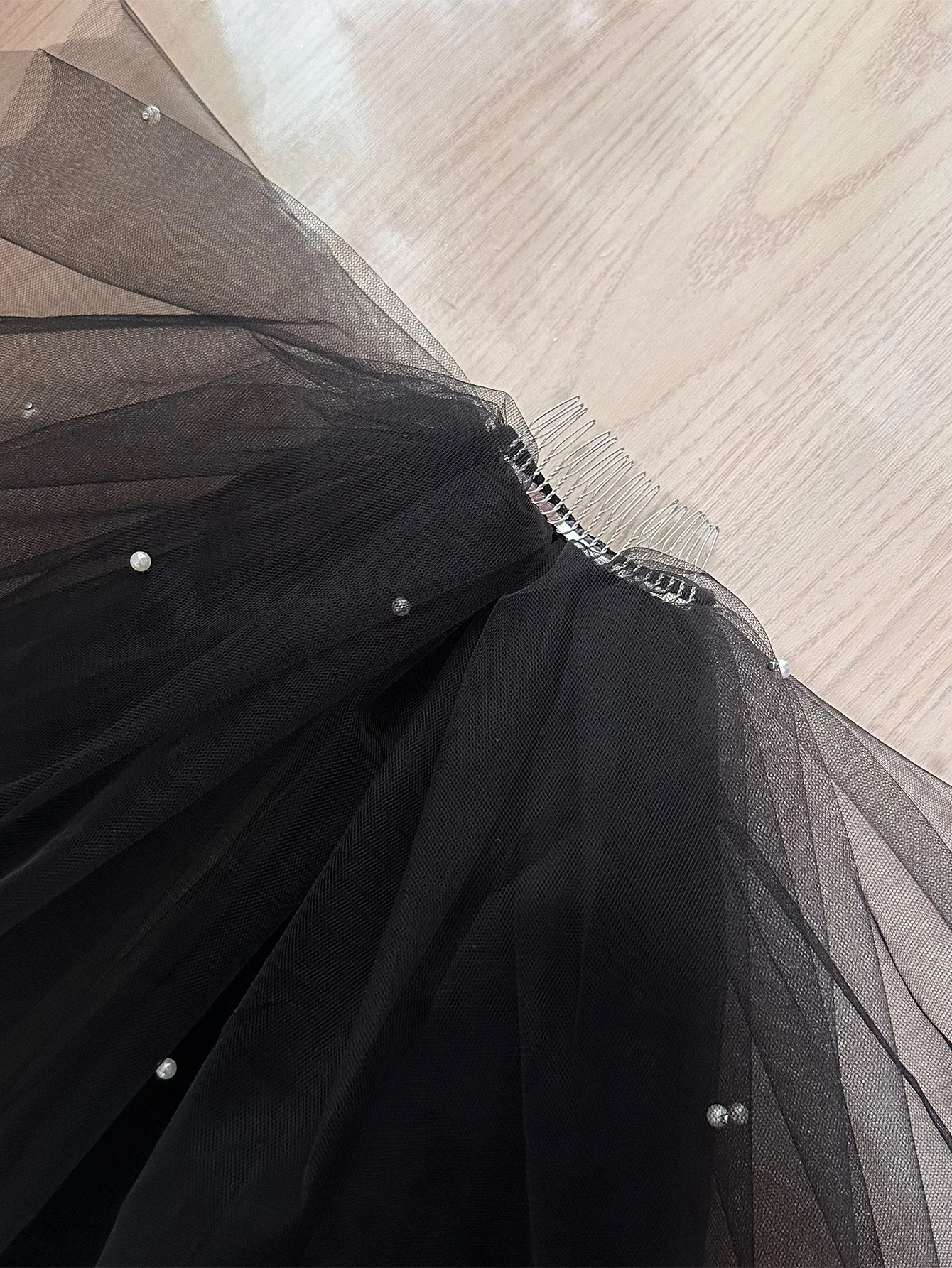 2023 hot White black simple two layer wedding veil accessories party hair band for bride