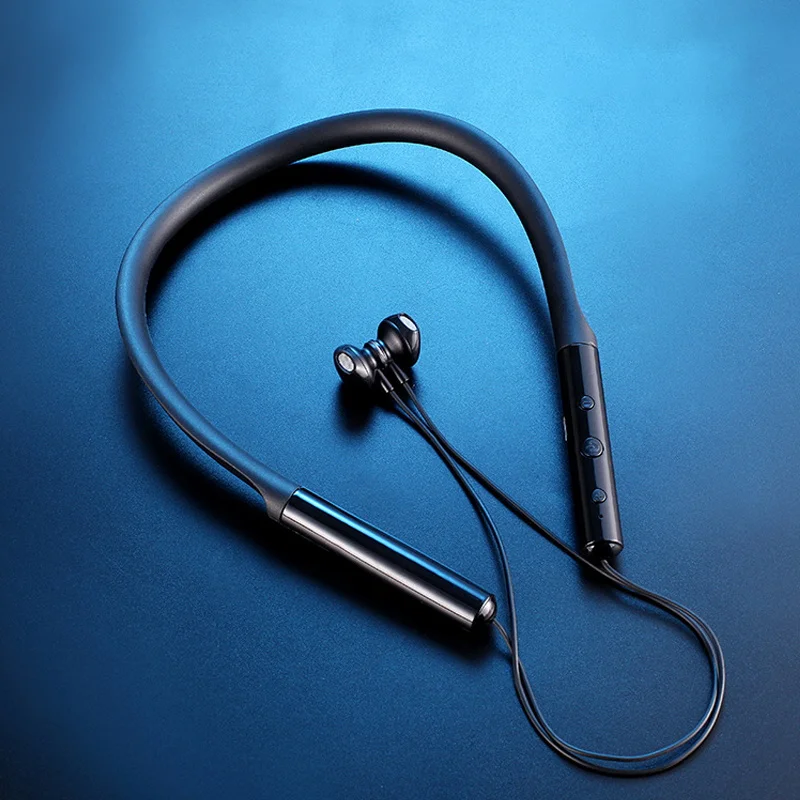 Magnetic Wireless Sport Bass Earbuds Stereo Sport Earpiece Retractable Bass Stereo Neckband Headset