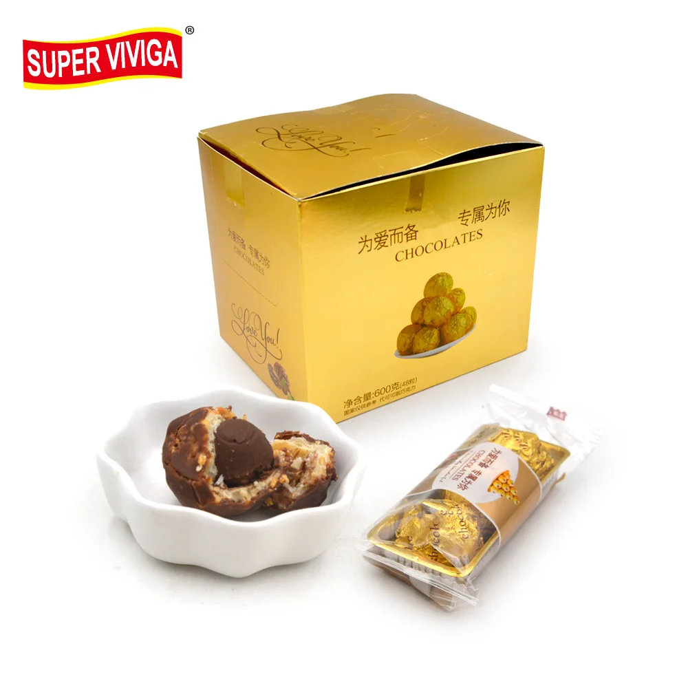 48 шт. упаковка коробки гайка вафли сэндвич шоколад мяч