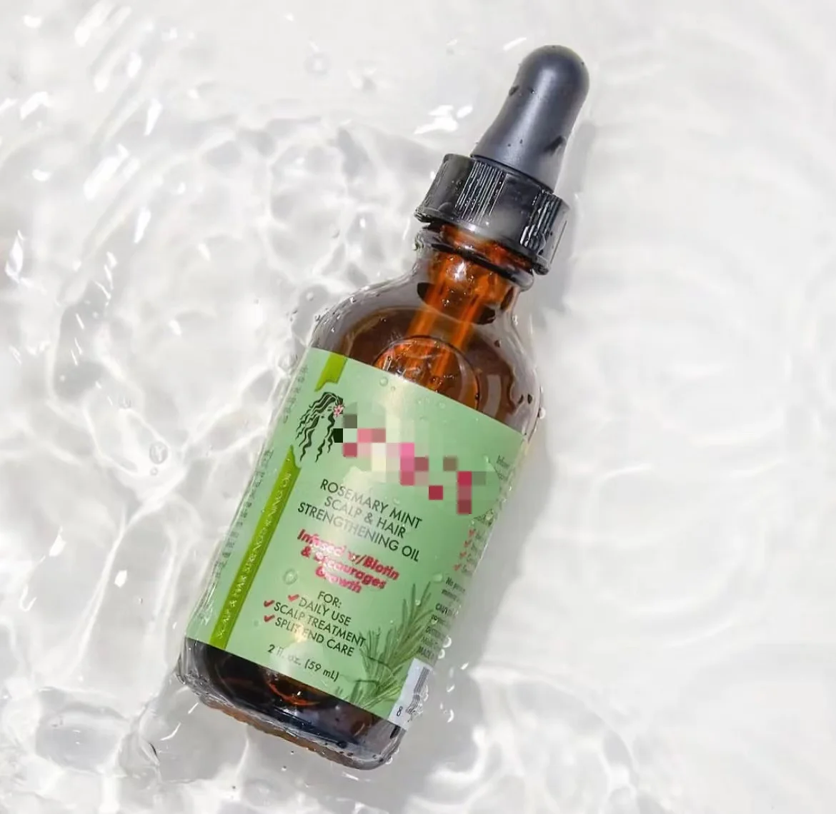 free logo Best Hair Serum Essential Oil Rosemary Mint Strong 59ml Hair Care Essential Oil