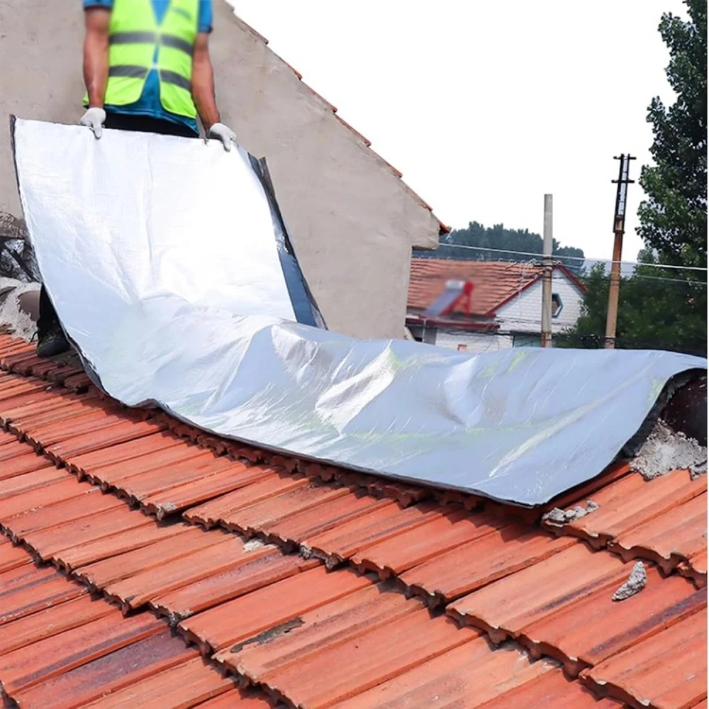 UV resistant aluminum foil membrane self adhesive waterproof tape for metal roof skylights gutters commercial window flashing