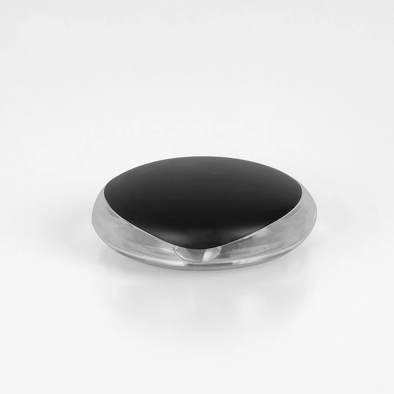 69mm pan New design empty plastic round black compact powder case face powder packaging compact case