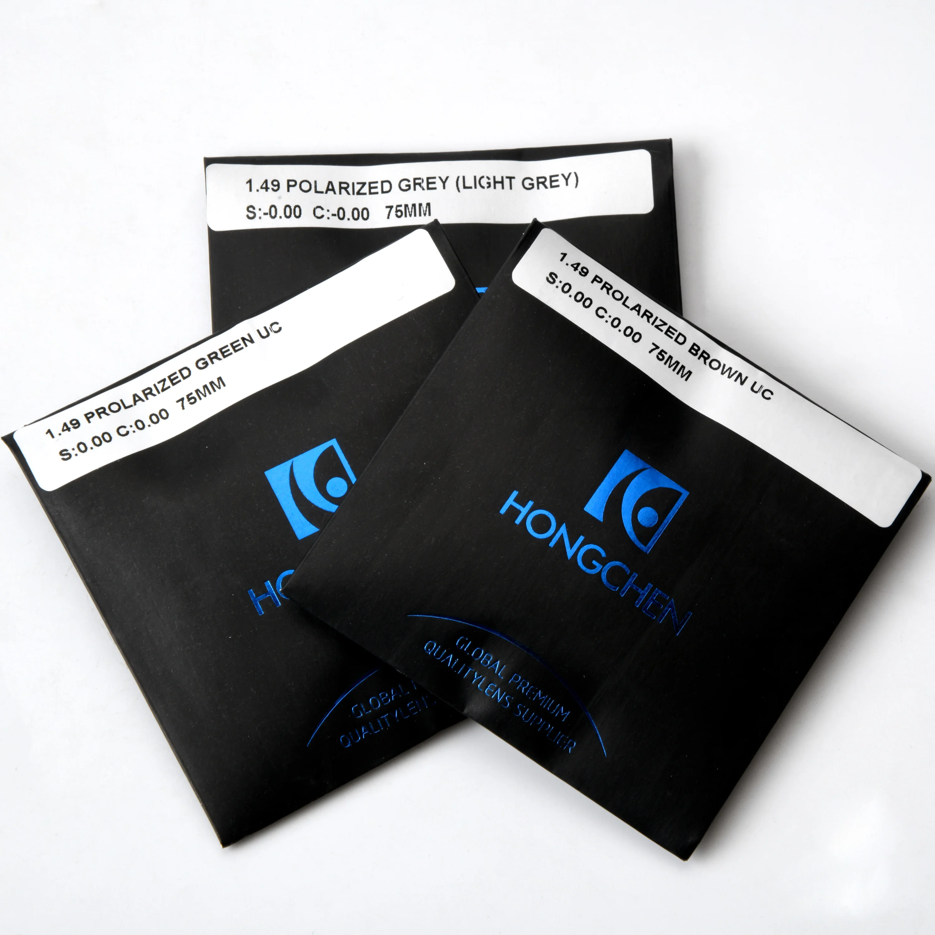 HONGCHEN Sun Lens High Index 1.60 1.61 MR8 Tinted Grey Brown Spheric Lens Sunglasses Lenses