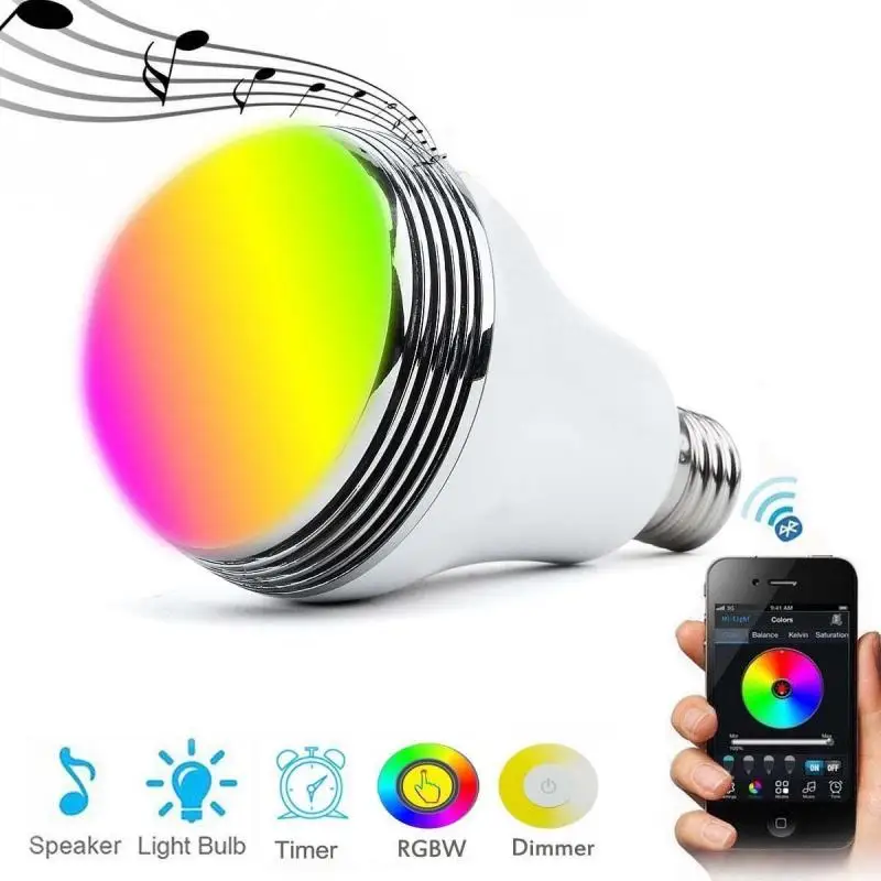 hot selling RGB LED Blue&tooth Audio Speaker 9W Music Playing Lighting Bulb blue&tooth smart music LED bulb