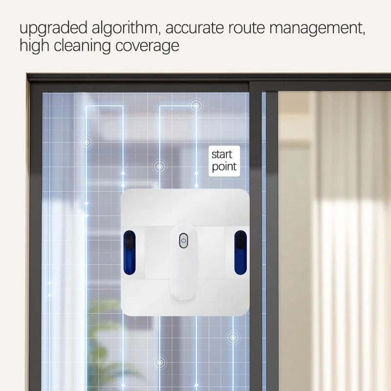 Auto-voice Playing System Wireless Glass Window Washing Robot Windows household cleaning robot pneumatic vacuum cleaner kit