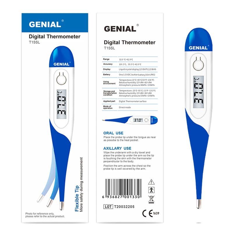 Digital thermometer fever thermometer clinical electronic digital  With Flexible Tip Oral Rectal Armpit thermometers for baby