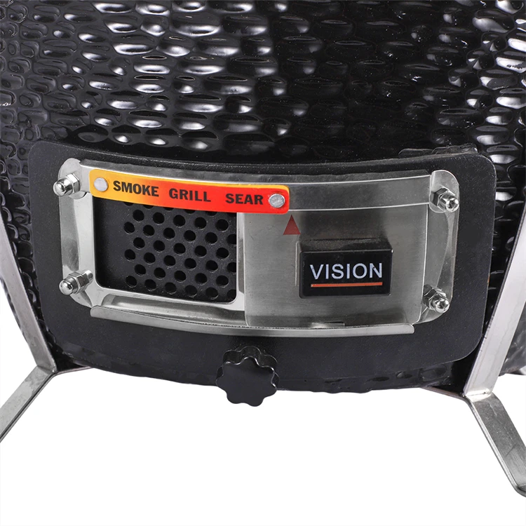 Kamado Grill 16 Inch 2021 Metal Top Vent  Equienta Cover Divide Pizza Cooper China BBQ Grills Kamado 16 Propane Outdoor