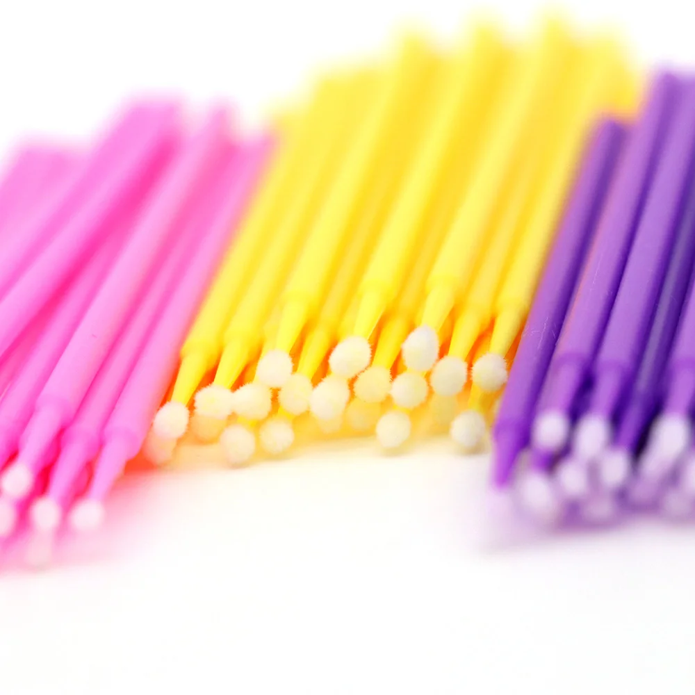 Original Supplier Micro Applicator High Quality Colorful Eyelash Tools Disposable Lashes Extension Micro Cotton Swab