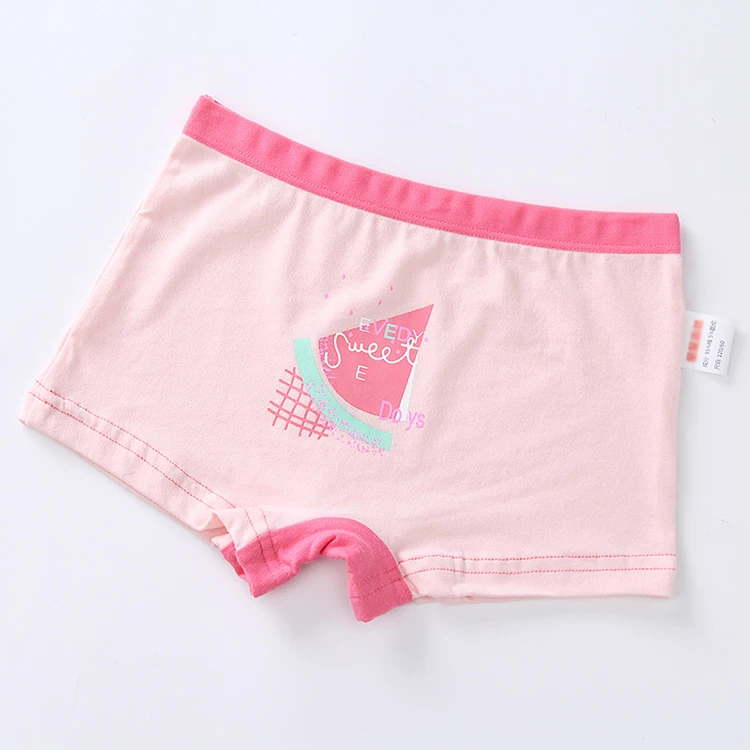 Модное нижнее белье из органического хлопка для малышей, трусики для маленьких девочек с мультяшным принтом