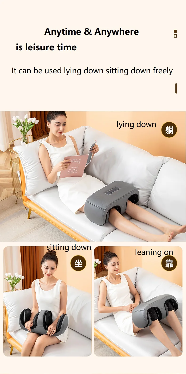 JAMOOZ Infrared Pain Relieve Knee Arthritis Treatment Electric Smart Physiotherapy Hot Compress Massager Machine With Heat