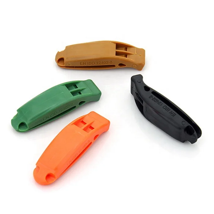 Bushcraft Jungle Survival Plastic Safety Distress Whistle Multiple Colours Emergency Whistles