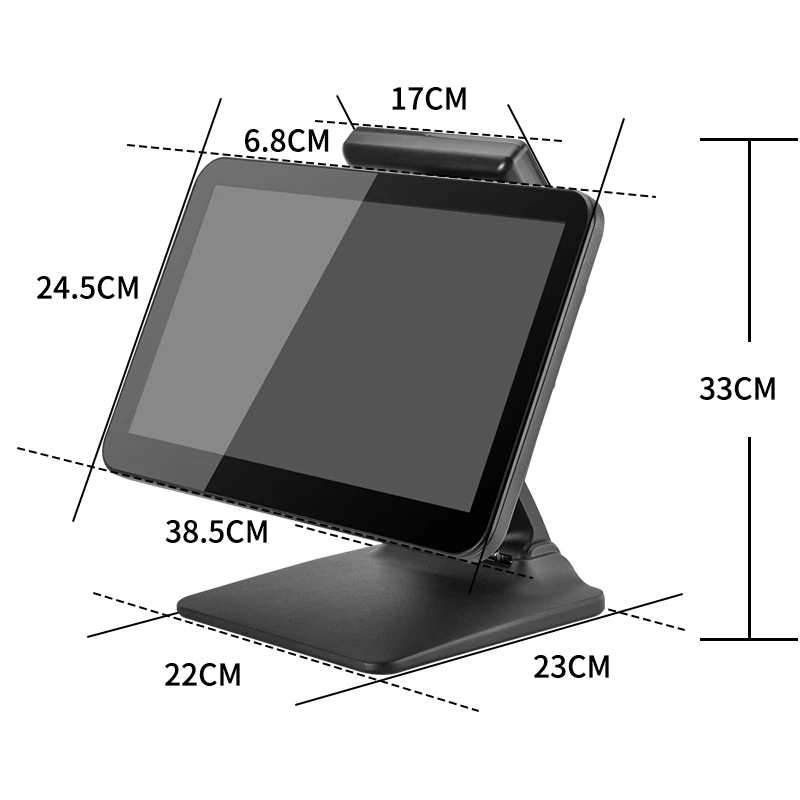 2024 15.6 inch hot sale foldable pos terminal monitor touch screen pos pc monitor for business