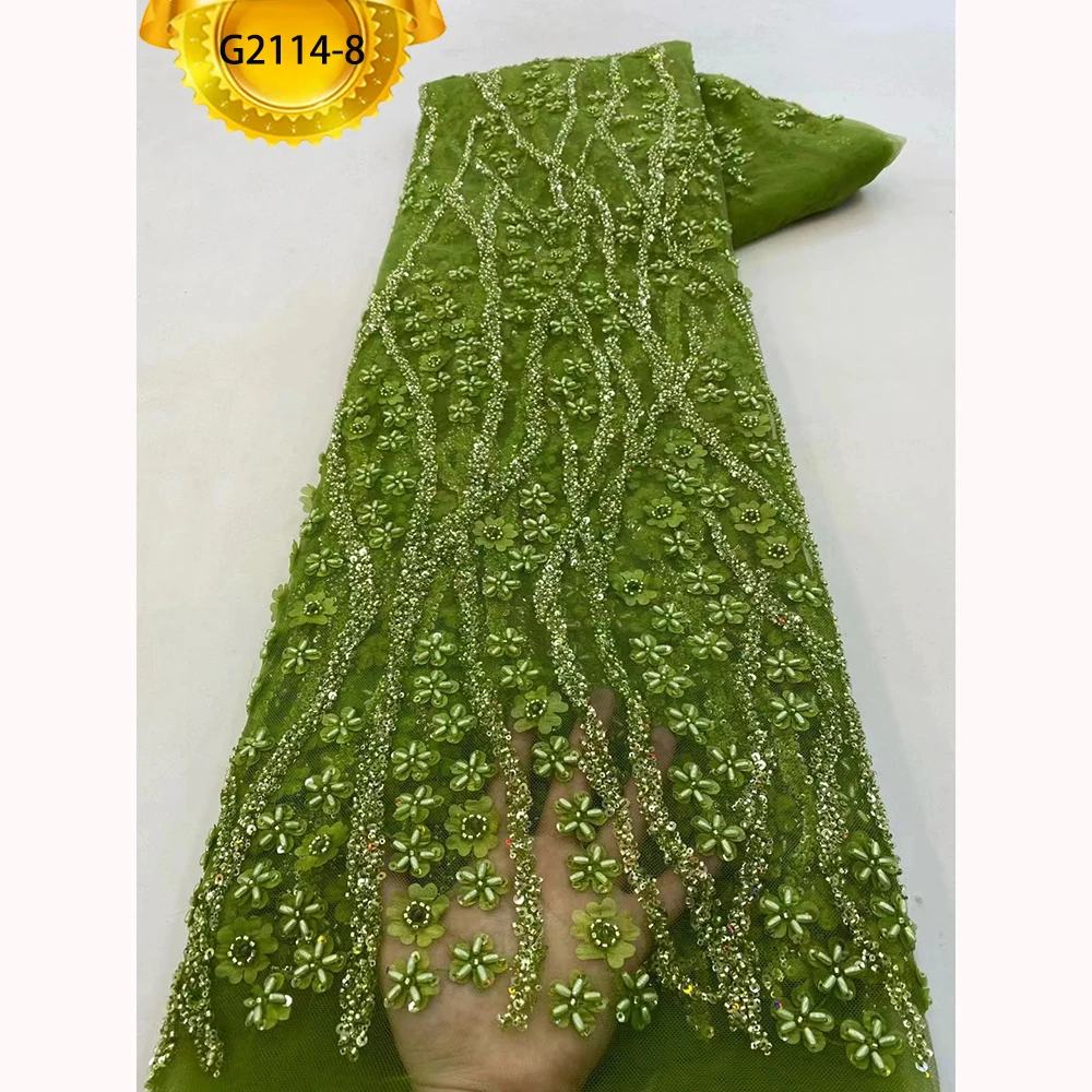 G2114  Wholesale embroidery fabric chantilly fabric african french lace fabric women dress wedding bridal lace Ghana party dress