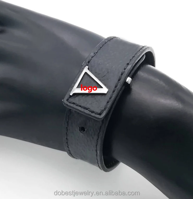 Wholesale Luxury Brand Designer Adjustable Monogram Bracelet Men Leather Letter V Slim Bracelet