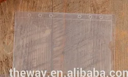 Binder Pocket 6 Holes Loose Leaf Bags A6 Size Binder Zipper Folders Plastic File Document Bags