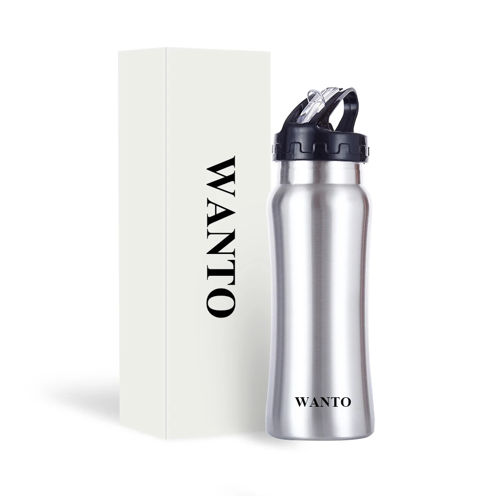 Wanto fitness narrow mouth stainless steel school hot and cold water bottle eco friendly for promotion
