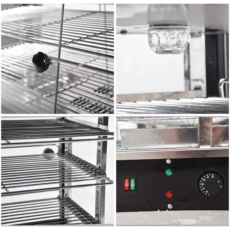 Electric food warming showcase food and Hamburger display warmer machine