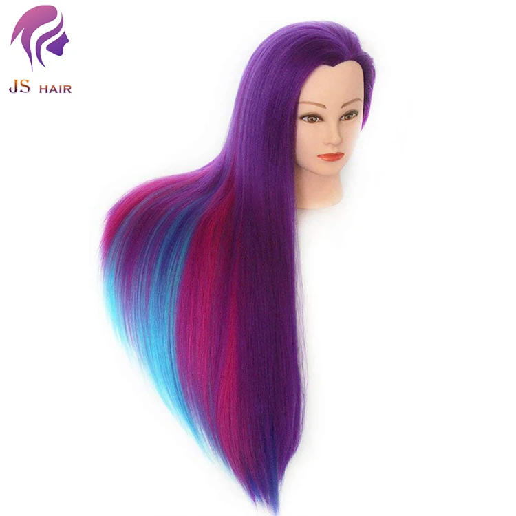 New in 2019 24 inches hair dressing training doll,hair stylist maniqui head,high fiber hair mannequin head