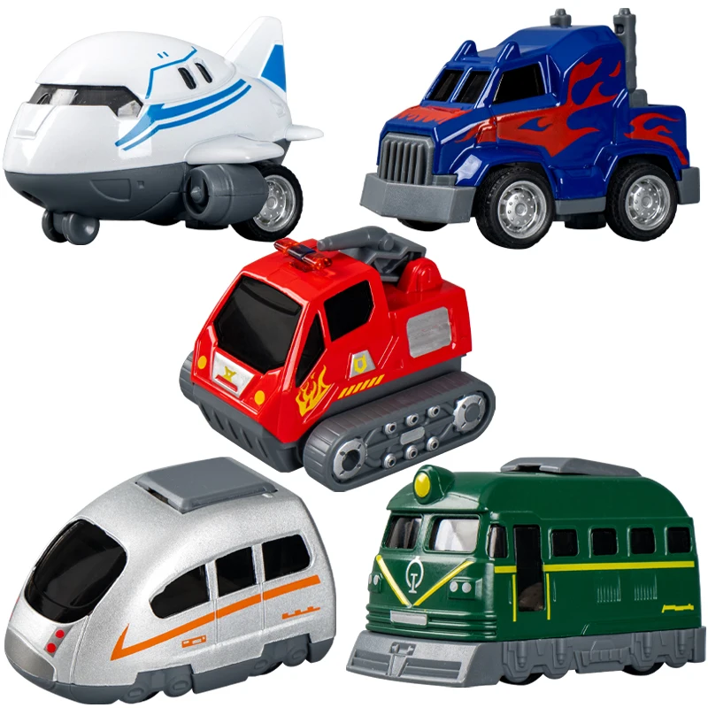 Optimus toy transfiguration machine 5 in 1 combination vehicle diecast changeable robot toys for kids
