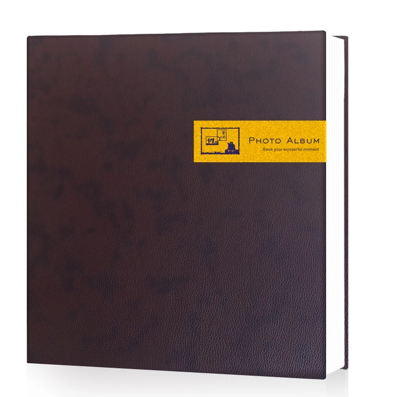 
Leather cover paper transparent pvc photo album diy waterproof photo book self adhesive photo album 