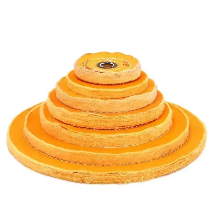 32mm yellow cotton buffing wheel Polishing metal Cotton Buffing wheel white color