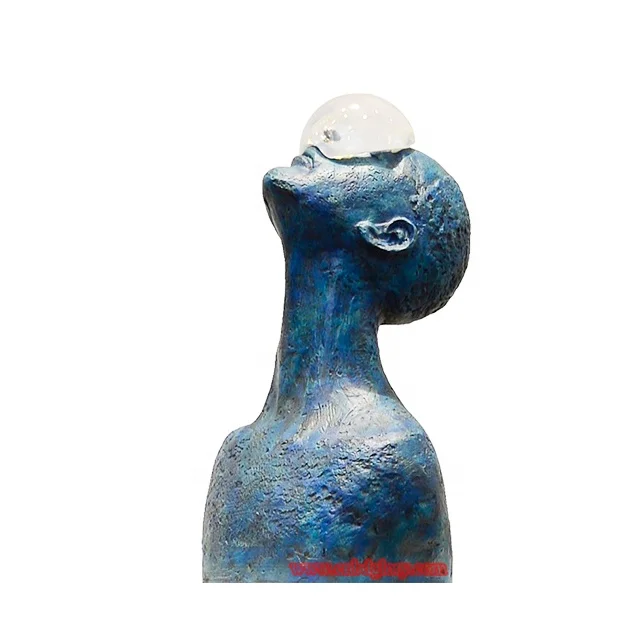 Custom Modern Hotel Villa living room decoration Design resin art sculpture Fiberglass Bust Figurine Figure Statue