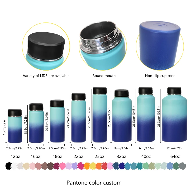 20oz Sublimation blank stainless steel vacuum insulated sublimation straight tumbler sport water bottle with screw lid
